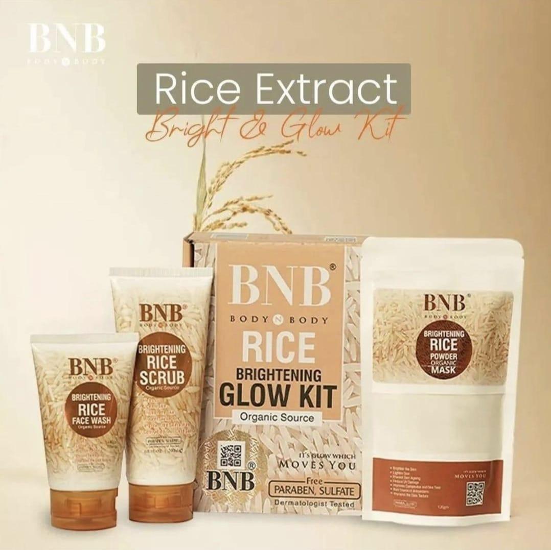 BNB Brightening Rice Glow Kit  3 in 1